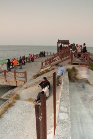 2011年第一道日落夕陽（七股觀海樓）