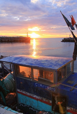 海邊夕照..一張流