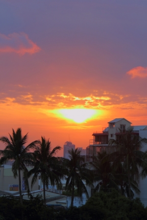 頂樓夕陽