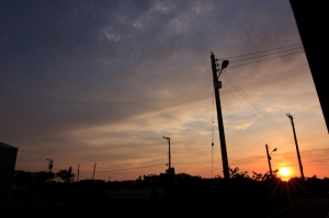 夕陽~自家門口拍也不錯