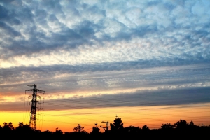 宿舍天空_夕陽與雲