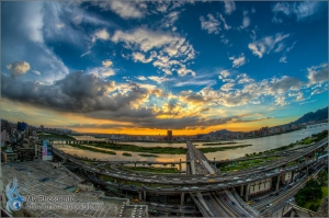 忠孝橋．車軌＆日落霞光