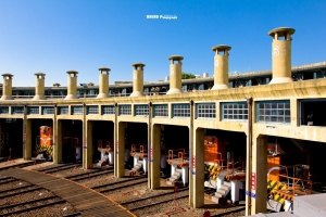 台灣鐵道文化-扇形車庫