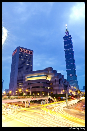 都市夜景─台北市信義區