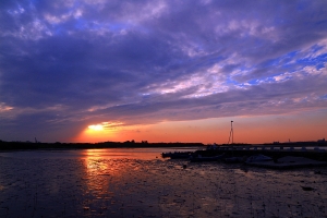 八里水鼻仔夕陽之搖黑卡