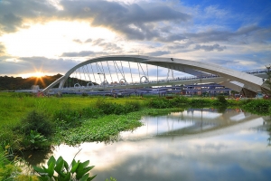 夕陽。夜景~陽光橋