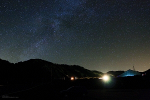 凌晨三點鐘合歡星空、日出  (星空縮時攝影)