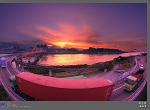 新北市八里 碌碌晨光關渡橋