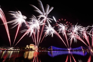 [遲來的] 端午 龍潭大池 煙火 一張流...