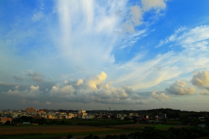 平凡的點,拍到感動萬分的夕照