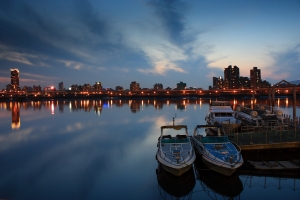 大稻埕碼頭夕陽西下