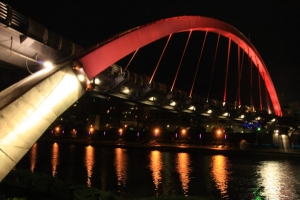 。彩虹。夜。