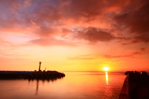 海山漁港-落日