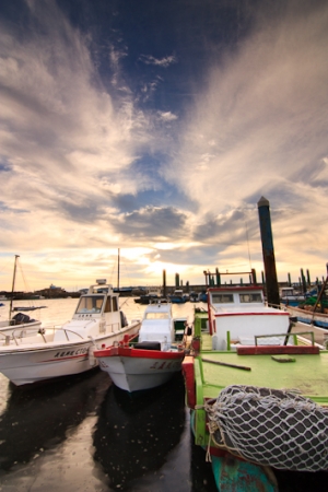 6/5 南寮漁港夕陽風情