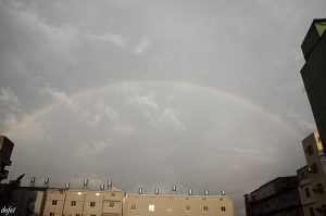 單彩虹+雙彩虹+暴風雨前的夕陽+彰濱海景
