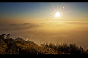 來去隙頂 石棹看日落雲海