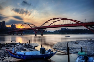 北縣八里鄉 關渡橋之彩