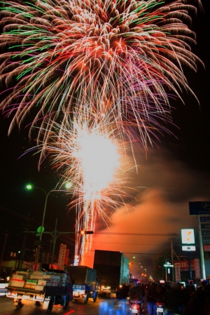 半夜4點 田尾台一線路邊瘋媽祖