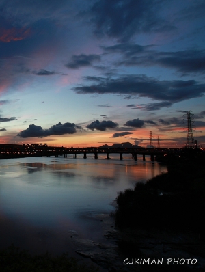 光復橋上偶遇的夕景
