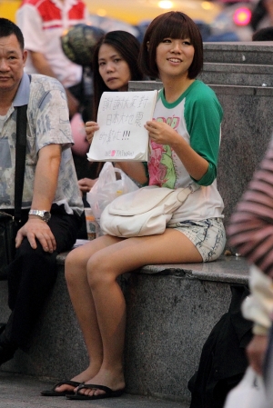 西門町即景~日本女孩對台灣的感謝!!