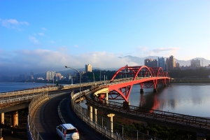 年初三 早晨的關渡大橋