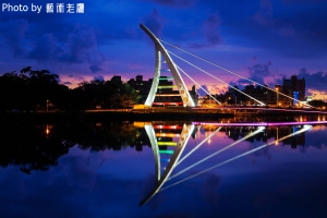台南臨安橋夕陽美好