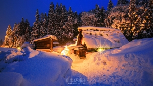 日本【冬天合掌村點燈】雪境。幻夜。童話屋～
