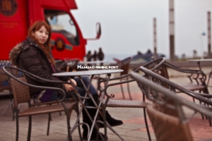 風。很大。南寮漁港...