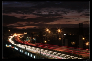 國道一號桃園段夜景~