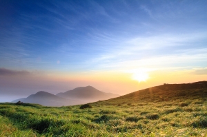大屯山 終於中頭獎了!! 雲海+小燒+霞射光