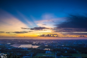 潭美後的週末夕陽