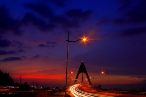 屏東大鵬灣跨海大橋日落