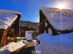 日本【冬天合掌村點燈】逆光順光夜景全收藏。