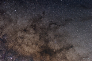 星空調色盤及銀河中心附近的暗星雲