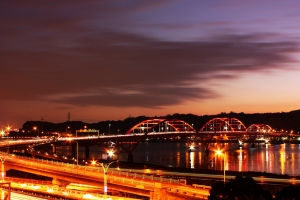 (續)年初六  夜晚的關渡大橋