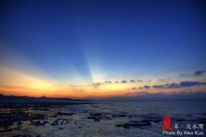 淺水灣的日落霞光