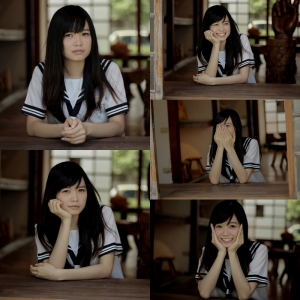 穿制服的可愛女生