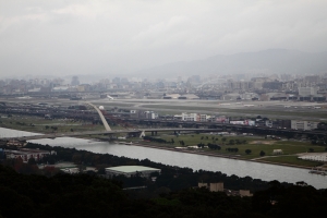 晚來的劍潭山夜景和101煙火