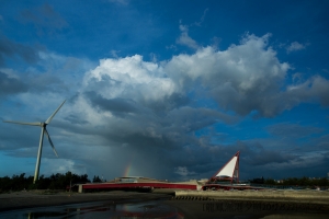 天秤颱風前夕[雨中彩虹]