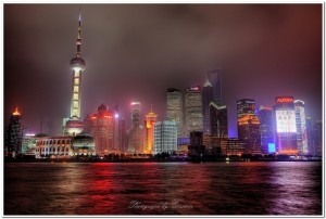 上海外灘夜景 一張流