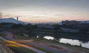 今晚夕陽出景了