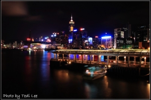 夜攝香港中環碼頭~