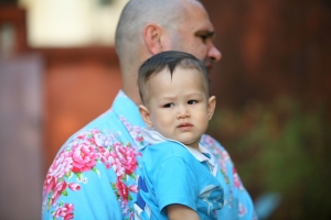 超可愛的老外父子