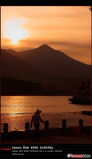 新手的關渡夕陽