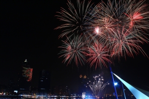 終於卡到好位之高雄煙火