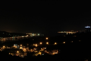 遠眺觀音山~淡水河口~台北夜景