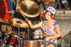 台北 街頭爵士鼓表演  陳曼青