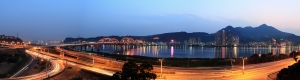 關渡大橋寬景圖