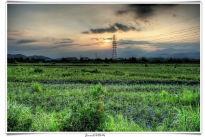 宜蘭系列-冬山鄉堤防日落