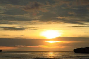 旗津海邊只有夕陽